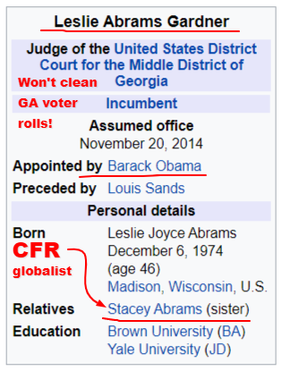 Abrams sisters -CFR Stacey and Judge Leslie GA RADICALS