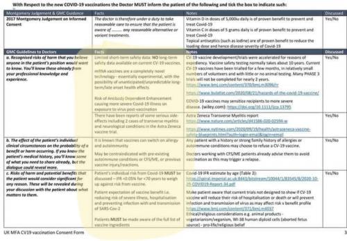 vaccine safety sheet