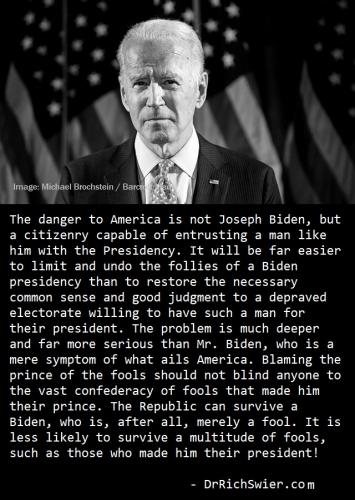 danger is those who elected biden meme