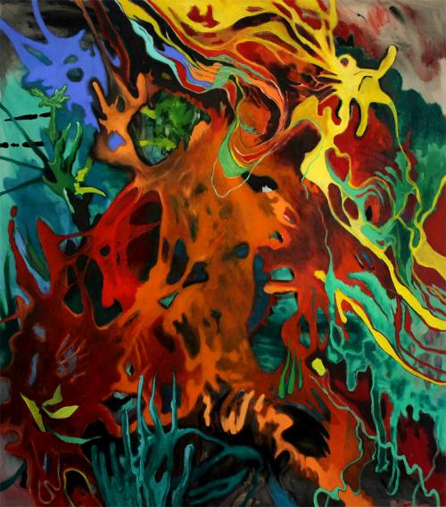 Lost in spaces,2020, Acrylic on canvas, 160x120 cm