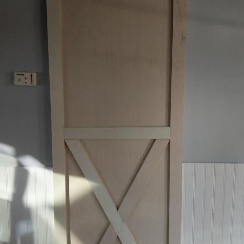 Barn door in a camper