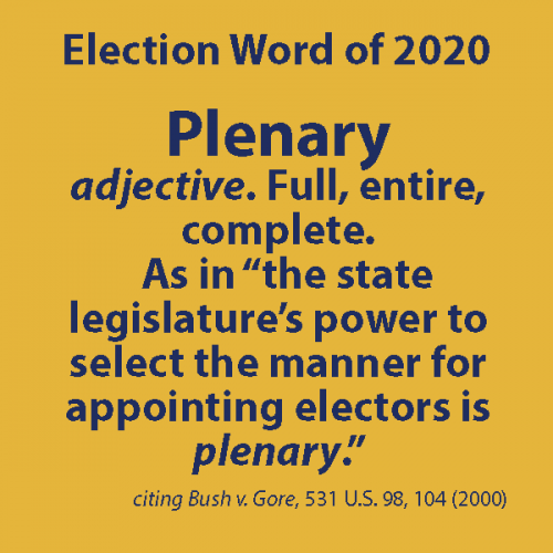 Election Word of 2020 - PLENARY