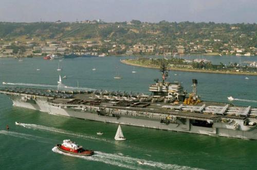 kitty hawk 3 January 1987 departing San Diego