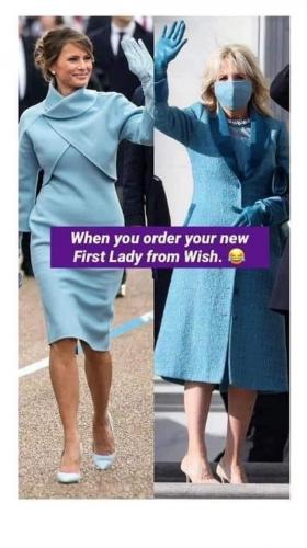 When you order your new First Lady on wish