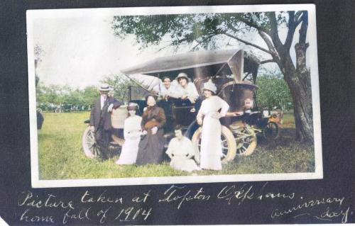 with car at Topton Orphans home 1914_colorSAI_result