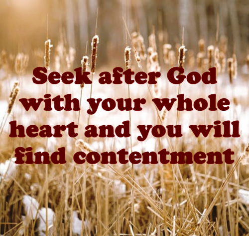 Seek after God