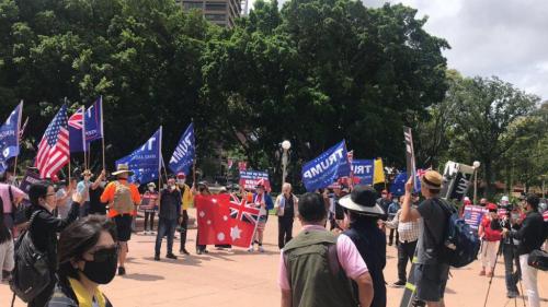 Rally to support Trump at Sydney today.