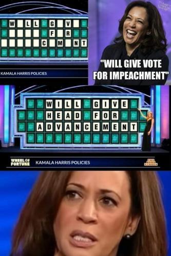 wheel of fortune kamala will give head blow job for advancement