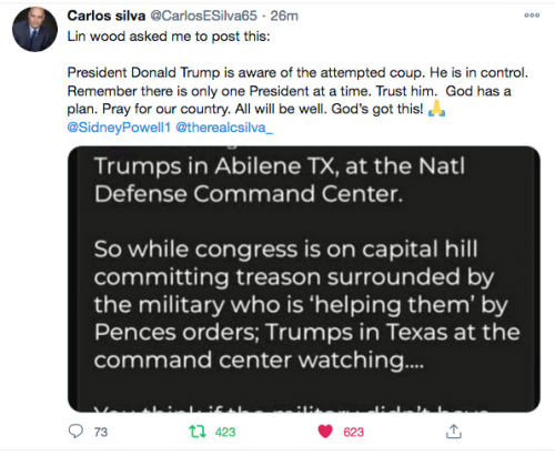 @CarlosESilva65 lin wood trump communication Screen Shot 2021-01-06 at 8.14.48 PM