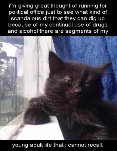my continual use of drugs and alcohol