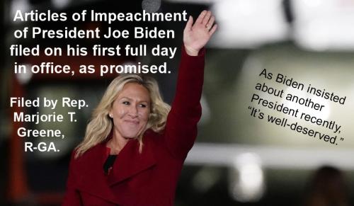 Rep. Marjorie Taylor Greene, R-GA - Impeach Biden