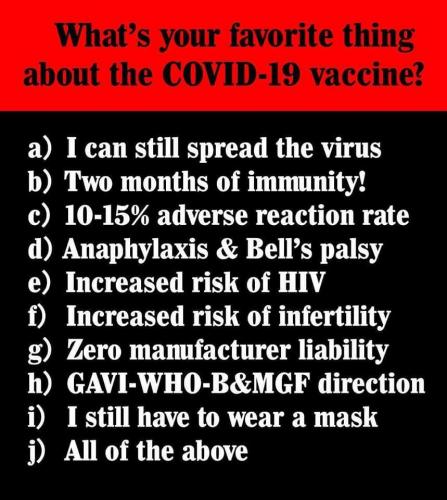 Favorite Thing About COVID 19 Vaccine