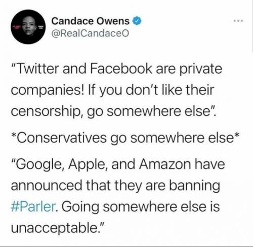 Candace Owens go somewhere else