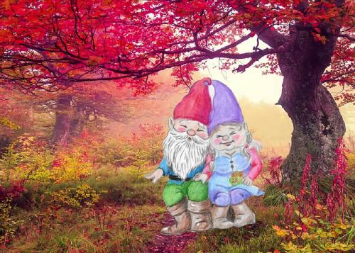 gnomecouplewithredtree