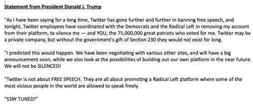 Our President's Statement