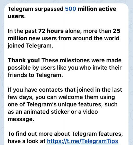 Telegram500Million