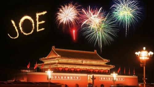 Chinese celebrate Biden Inauguration - fireworks