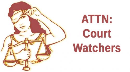 Lady Justice Peeking