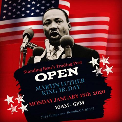 Standing Bear's Trading Post open Martin Luther King Day