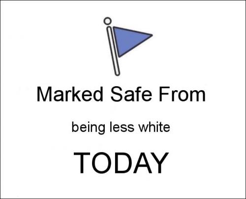 being less white