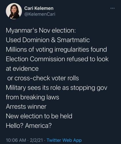 Oh WOW! Burma election sure sounded Iike ours