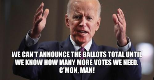 Biden ballots needed - meme