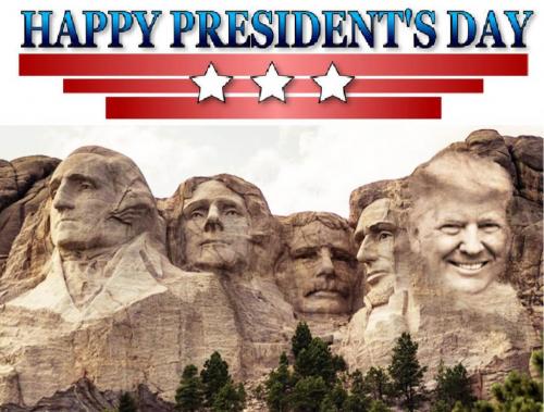 trump presidents day mount rushmore