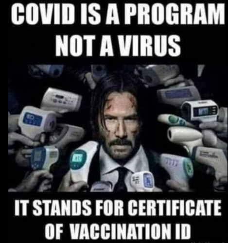 Covid means  Corona Virus ID It's DEPOPULATION project using scare tactics