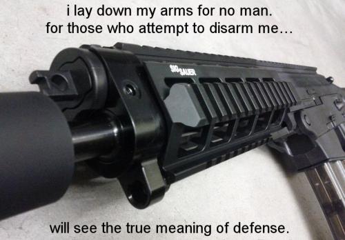 i lay down my arms for no man