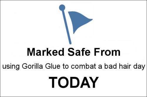 using Gorilla Glue to combat a bad hair day