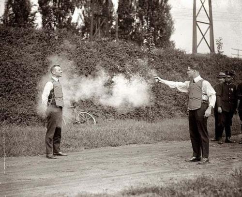 young empiricist bullet proof vest tester