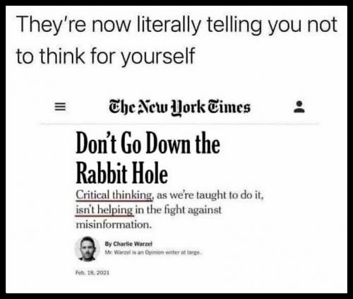 dont think for yourself