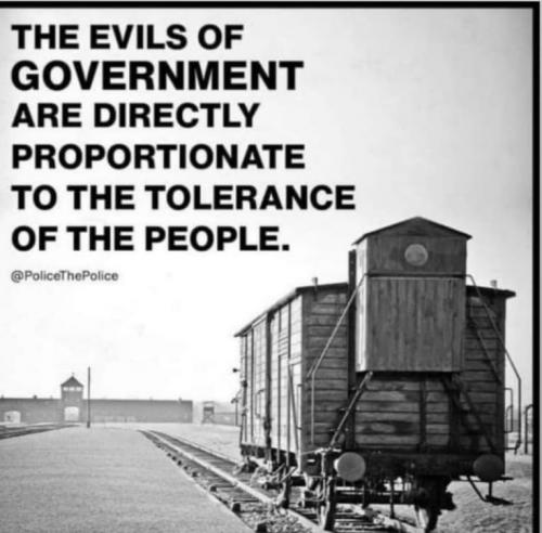 govt evil is proportionate to the peoples tolerance