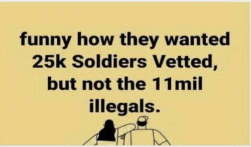 soldiers vetted but not illegals