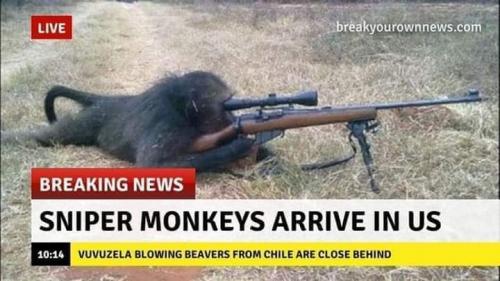 SNIPER MONKEYS ARRIVE