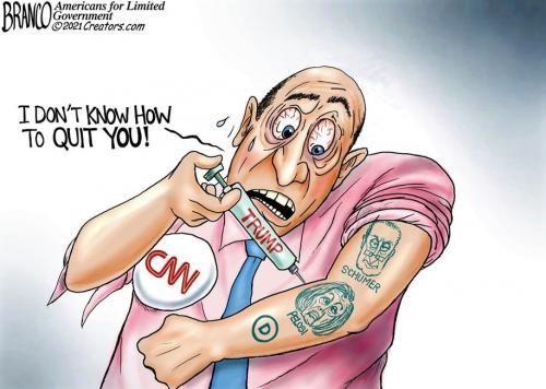 CNN hooked on hate - meme