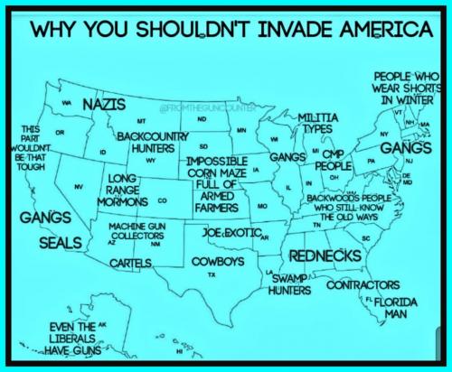 Texas can hold its own we have oil and the big companies moved here already plus we have the biggest gun owners here