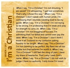 I am a Christian