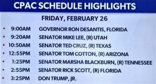 CPAC schedule