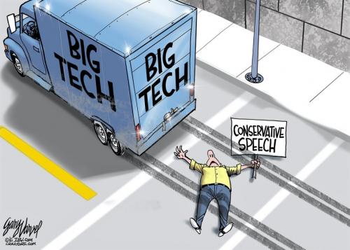 Big Tech vs. Conservative Speech - meme