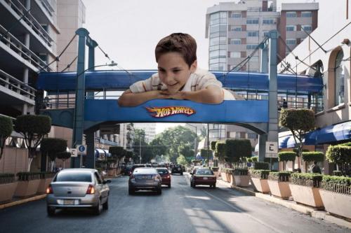 hot wheels kid friendly funny billboard big kid small cars