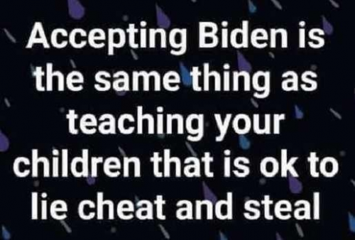 lie cheat steal biden