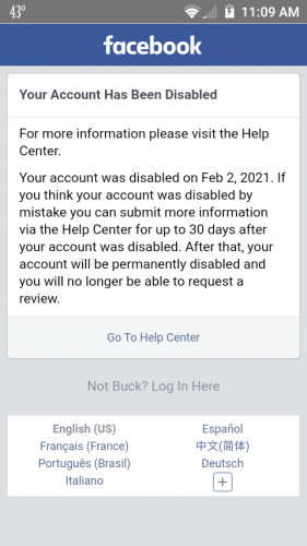 Disabled Account