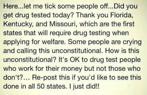 welfare drug test
