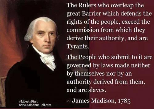 James Madison - The Rulers who overleap the great Barrier which defends the rights of the people are Tyrants