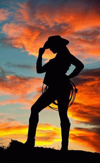 Cowgirl sunset pic