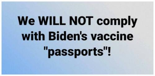 no to vacine passports