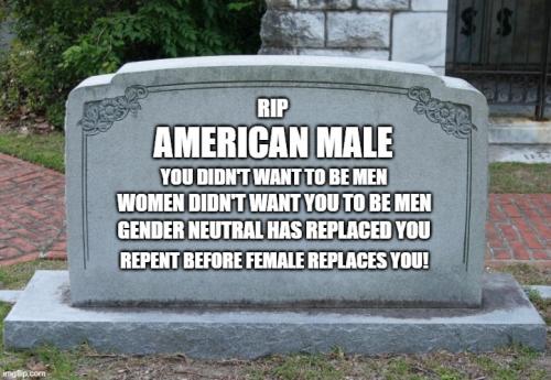 American Male Tombstone