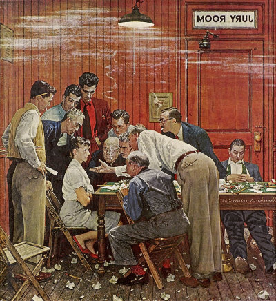 Norman Rockwell - The Jury Holdout