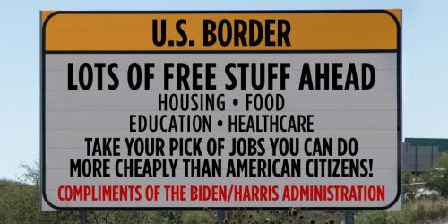 U.S. BORDER WELCOME IMMIGRANTS POSTER